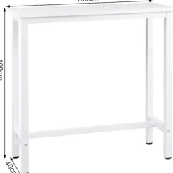 Rootz Modern Bar Table - Konsolbord - Spisebord - Robust jernstel - Ridsefast - Vandafvisende - 40cm x 100cm x 100cm