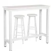 Rootz Modern Barbord og Taburet Sæt - Pub Bord Sæt - Spisebordssæt i bordhøjde - Robust metalstel - Ridsefast - Nem at rengøre - 120 cm x 40 cm (bord) | Fyndiq