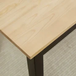 Rootz Modern bænk til 2 personer - Træbænk - Massivt træ - Lakeret - Stue - Entré - Spisestue - Fyrretræ - Naturlig + Sort - 102L x 36W x 45H cm