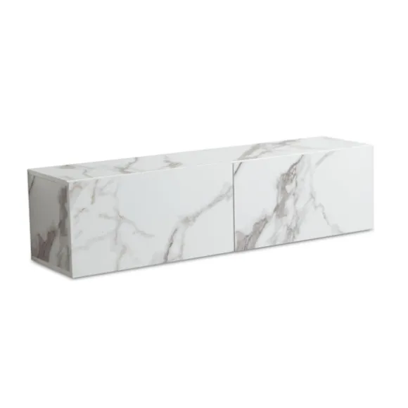 Rootz Modern Design hængende tv-underskab - marmorlook - tv-kiste - ridsefast - 120 cm x 30 cm x 30 cm