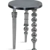 Rootz Modern Design Sidebord - Rundt bord - Håndlavet bord - Blank overflade - Aluminiumsmateriale - 44cm x 44cm x 63cm