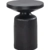 Rootz Modern Design Sidebord - Rundt bord - Elegant Lamellook - Håndlavet - Pulverlakeret aluminium - 40cm x 40cm x 50cm