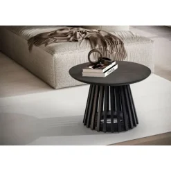 Rootz Modern Design Sofabord - Rundt bord - Stuebord - Håndlavet - Mangotræ - Beskyttende lak - 60cm x 60cm x 41cm