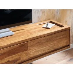 Rootz Modern Design TV Underskab - Lowboard - Underholdningscenter - Håndlavet - Sheesham Wood - 160 cm x 25 cm x 35 cm - Fjernbetjeningsopbevaring - | Fyndiq