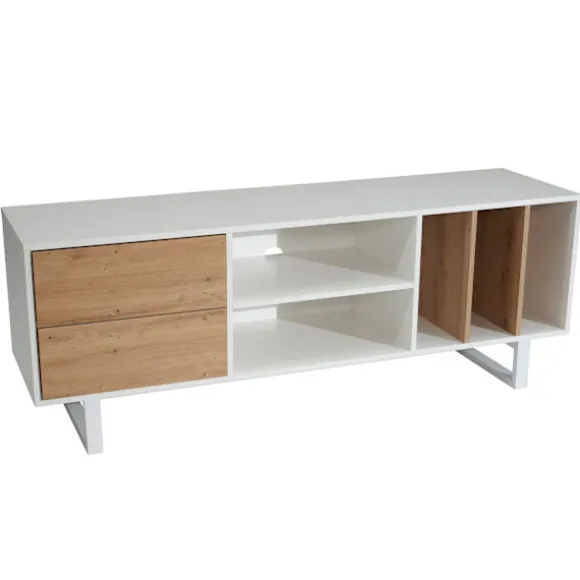 Rootz Modern Design TV Underskab - Lowboard - Underholdningscenter - Eg Dekoration - Rummelig opbevaring - 150 cm x 55 cm x 40 cm