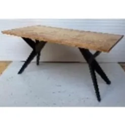 Rootz Modern Loft Spisebord - Massivt træbord - Rektangulært bord - Unikt design - 160 cm x 80 cm x 76 cm x 4 cm