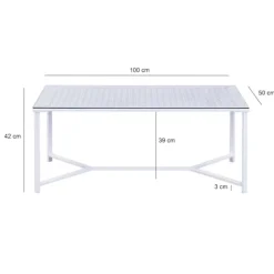 Rootz Modern rektangulært sofabord - glasbord - moderne møbler - elegant optik - 100 cm x 50 cm x 42 cm