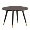 Rootz Modern Round Sofabord - Stue Bord - Stilfuldt marmorudseende - Robuste metalben - 60 cm x 60 cm x 41 cm