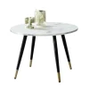 Rootz Modern Round Sofabord - Accent Bord - Stue Bord - White Look - Elegant design - 60 cm x 60 cm x 41 cm