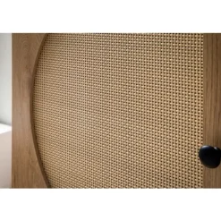 Rootz Modern skænk - Stilfuld opbevaringsenhed - Eg dekorationsskab - Justerbare hylder - 140 cm x 80 cm x 40 cm