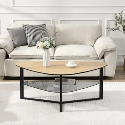Rootz Modern sofabord - Retro nyreform - Stilfulde store sofaborde - Brunt udseende - Rigelig opbevaring - 110 cm x 65 cm x 45 cm