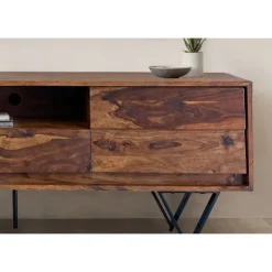 Rootz Modern TV Lowboard - Underholdningskonsol - Mediestativ - Industriel stil - 160 cm x 56 cm x 35 cm