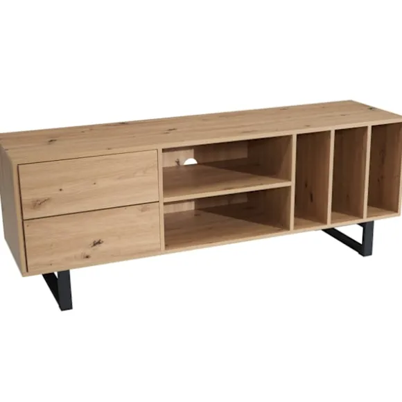 Rootz Modern TV Underskab - TV Stand - Eg Dekoration - Rektangulær opbevaring - Rummelig - Organiseret - 150cm x 55cm x 40cm