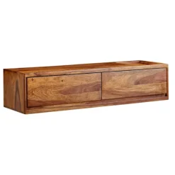 Rootz Modern TV Underskab - Lowboard - Underholdningscenter - Håndlavet - Sheesham Wood - 108cm x 25cm x 34cm - Fjernbetjeningsopbevaring - Rummelige | Fyndiq