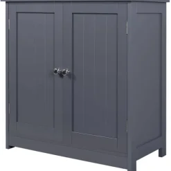 Rootz Moderne badeværelsesskab - Opbevaringsskab - Vaskeskab - MDF af høj kvalitet - Justerbare hylder - Vandtæt - 60 cm x 30 cm x 60 cm