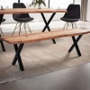 Rootz moderne design spisestuebænk - massiv træbænk - trækanter - naturligt trækorn - håndlavet - 140 cm x 40 cm x 45,5 cm