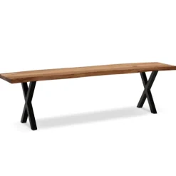 Rootz moderne design spisestuebænk - massiv træbænk - trækanter - naturligt trækorn - håndlavet - 140 cm x 40 cm x 45,5 cm