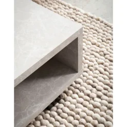 Rootz Moderne sofabord - Mat Stone Look - Open Storage - Scratch -Proof Design - 100 cm x 50 cm x 25 cm