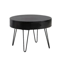 Rootz Moderne sofabord - Slående sofabord - Round Storage Table - Unik design - 60 cm x 60 cm x 43 cm
