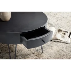 Rootz Moderne sofabord - Slående sofabord - Round Storage Table - Unik design - 60 cm x 60 cm x 43 cm