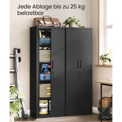 Rootz Multi -Purpose Storage Cabinet - Organizer - Shelving Unit - Høj belastningskapacitet - 40 cm x 60 cm x 180 cm