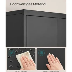 Rootz Multi -Purpose Storage Cabinet - Organizer - Shelving Unit - Høj belastningskapacitet - 40 cm x 60 cm x 180 cm