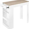 Rootz multifunktionelt barbord - Opbevaringsbord - Spisebord - Rigelig opbevaring, holdbar konstruktion, nem montering - Træmateriale - 100 cm x 100 c | Fyndiq
