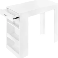Rootz multifunktionelt barbord - Opbevaringsbord - Spisebord - Rummelig overflade - Integreret opbevaring - Robust konstruktion - 100cm x 100cm x 50cm | Fyndiq