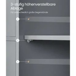 Rootz Mystical Grey Badeværelsesskab - Opbevaringsenhed - Organizer - MDF-materiale - 30 cm x 55 cm x 82 cm - Letvægts - Robust - Nem montering