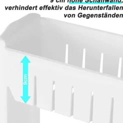 Rootz Nichevogn - Hvid køkkenvogn - Slankt design - 4-lags reoler - Høje kanter - Nem montering - Kompakt - Aftagelige hjul