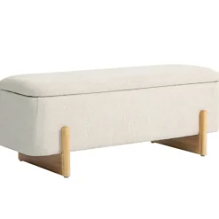Rootz opbevaringsbænk med sædebryst og opbevaringsplads - Polstret bænk - Tæppeopbevaring - Åndbart stof - 111 cm x 44 cm x 44,5 cm