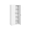 Rootz Opbevaringsskab - Grå Hvid - Stål Organizer - Pulverlakeret - Heavy-Duty hylder - 40cm x 80cm x 180cm