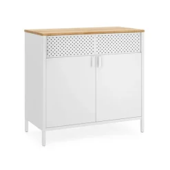 Rootz Opbevaringsskab - Hvidt Skab - Spånpladestål - Rummelig opbevaring - Robust konstruktion - Nem montering - 40cm x 80cm x 76cm