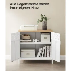 Rootz Opbevaringsskab - Hvidt Skab - Spånpladestål - Rummelig opbevaring - Robust konstruktion - Nem montering - 40cm x 80cm x 76cm