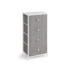 Rootz Opbevaringsskab - Organizer - Spånpladestål - Ikke-vævet stof - Letvægts - Rummelig - Robust - 30 cm x 45 cm x 91,7 cm
