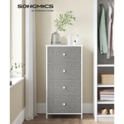 Rootz Opbevaringsskab - Organizer - Spånpladestål - Ikke-vævet stof - Letvægts - Rummelig - Robust - 30 cm x 45 cm x 91,7 cm