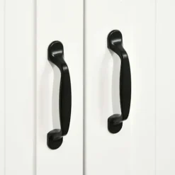 Rootz Opbevaringsskab - Skænk Kommode - Moderne Stil - 4 skuffer - 1 skab - Spånplade - Hvid - 105 Cm X 40 Cm X 76 Cm