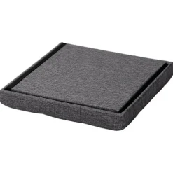 Rootz Opbevaringsskammel - Siddebænk - Osmannisk - Fodstøtte - Opbevaringsboks - Foldbart sæde - Opbevaringskube - Mørkegrå - 37,5x38x37,5 cm