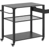 Rootz Outdoor Kitchen Island - Grill Car - Mobile Kitchen Carts - Rust -Resistent Metal - 360 ° Drej ruller - 105 cm x 50 cm x 79 cm