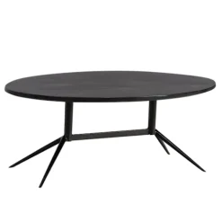 Rootz Ovalt sofabord - Moderne Design - Naturligt trækorn - Unikt håndlavet håndværk - 90 cm x 50 cm x 35 cm