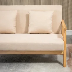 Rootz 2-personers sofa - Kompakt sofa - Loveseat - Stof i hørlook - Op til 200 kg Kapacitet - Optimal komfort - Tidløs charme - 123L x 69W x 74H cm
