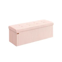 Rootz Pink Seat Bryst - Opbevaringsbænk - Ottoman - Høj elastisk skum - 38 cm x 110 cm x 38 cm