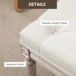 Rootz polstret afføring - polstret bænk - fodskammel - optimal komfort - 80L x 40W x 43H cm brun