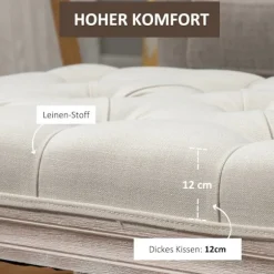 Rootz polstret afføring - polstret bænk - fodskammel - optimal komfort - 80L x 40W x 43H cm brun