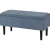 Rootz polstret bænk - Opbevaringsbænk - Entrébænk - Elegant betræk i kashmir-look - 95 cm x 38 cm x 45 cm