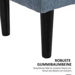 Rootz polstret bænk - Opbevaringsbænk - Entrébænk - Elegant betræk i kashmir-look - 95 cm x 38 cm x 45 cm