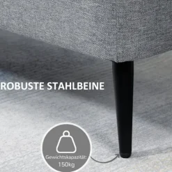 Rootz polstret bænk med opbevaring - Sengebænk - Linnedlignende stof - Stilfuld accent - 101 cm x 38,5 cm x 44,5 cm