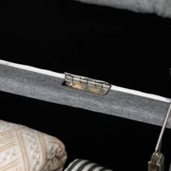 Rootz polstret bænk med opbevaring - Sengebænk - Linnedlignende stof - Stilfuld accent - 101 cm x 38,5 cm x 44,5 cm