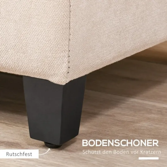 Rootz polstret opbevaringsbænk - soveværelsesbænk - osmannisk - elegant design - 125 cm x 49 cm x 41,5 cm