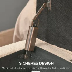 Rootz polstret opbevaringsbænk - soveværelsesbænk - osmannisk - elegant design - 125 cm x 49 cm x 41,5 cm